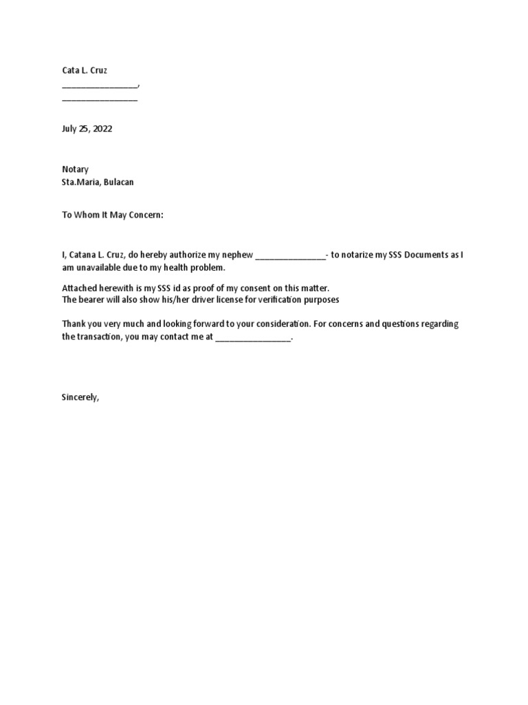 Sss Pension Notary Sample | PDF