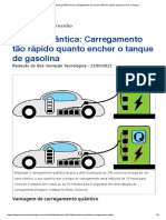 Bateria Quântica e Os Carros Elétricos