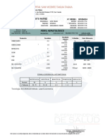 Perfil hematológico y hepático con valores alterados