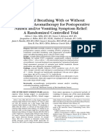 Controlled Breathing With or Without Peppermint Aromatherapy For Postoperative Nausea And/or Vomiting Symptom Relief: A Randomized Controlled Trial
