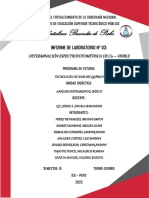 Informe de Laboratorio Determinación Espectrofotométrica