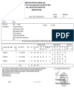 Mill Test Certificate: Run Date 21/12/2021 OR0019M - JAZ User ID E1037
