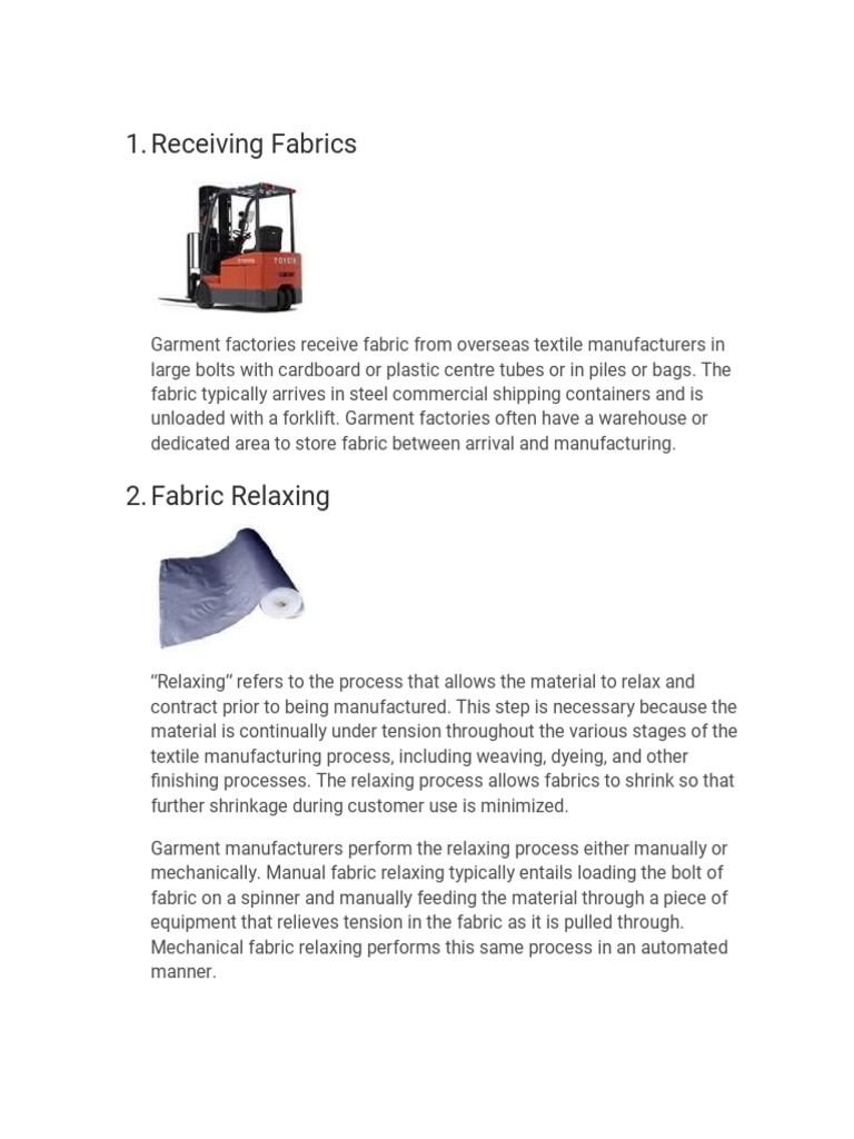 Garment Manufacturing Process Overview | PDF | Sewing | Textiles