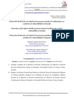 Protección Del Derecho A La Salud de Las Personas Privadas de La Libertad Por Su Condición de Vulnerabilidad en Ecuador