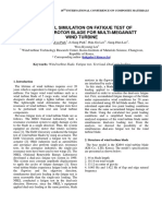 Numerical Simulation On Fatigue Test of Compostie Rotor Blade For Multi-Megawatt Wind Turbine