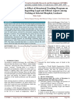 A Study To Assess The Effect of Structured Teaching Program On Knowledge Level Regarding Legal and Ethical Aspects Among Staff Nurses Working at Selected Hospital, Lucknow