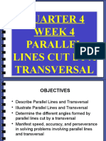 Quarter 4 Week 4 Parallel Lines Cut by A Transversal