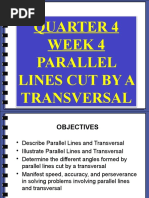 Quarter 4 Week 4 Parallel Lines Cut by A Transversal