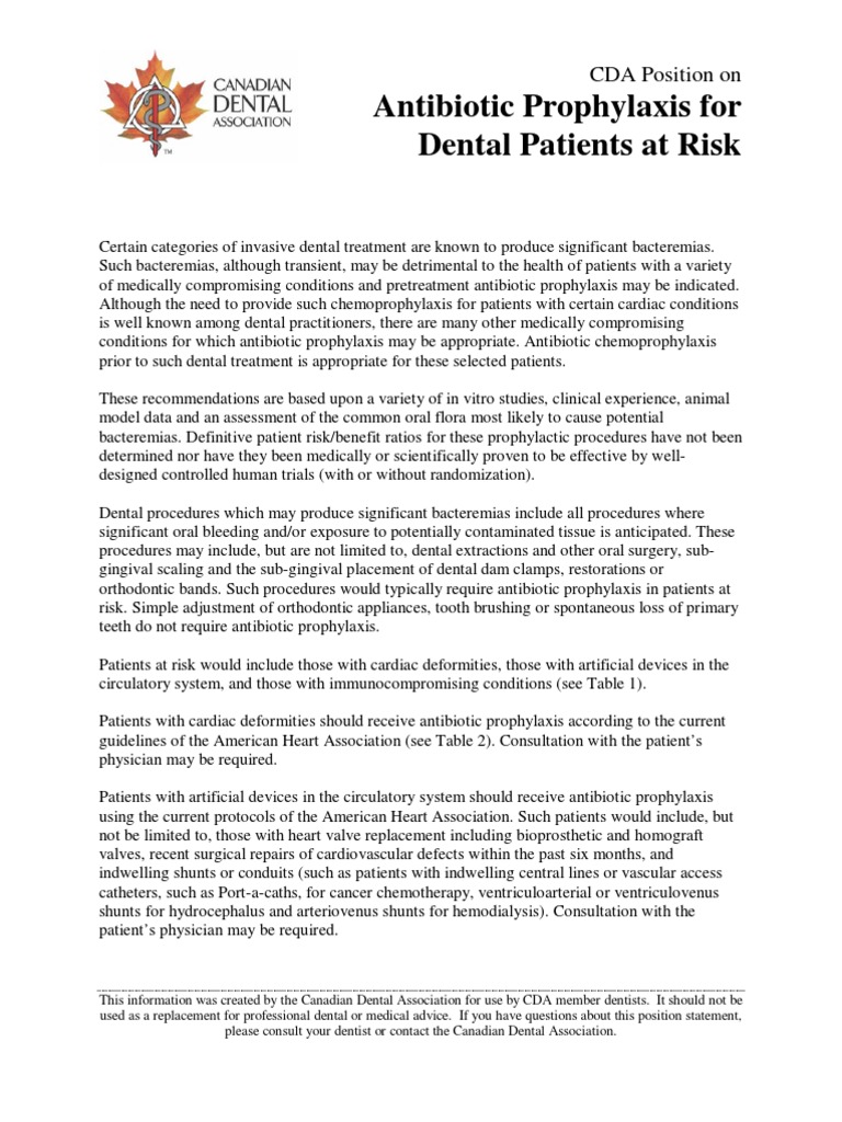 Antibiotic Prophylaxis PDF Congenital Heart Defect Heart Valve