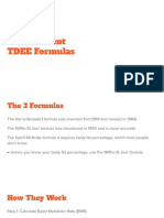 The Different TDEE Formulas