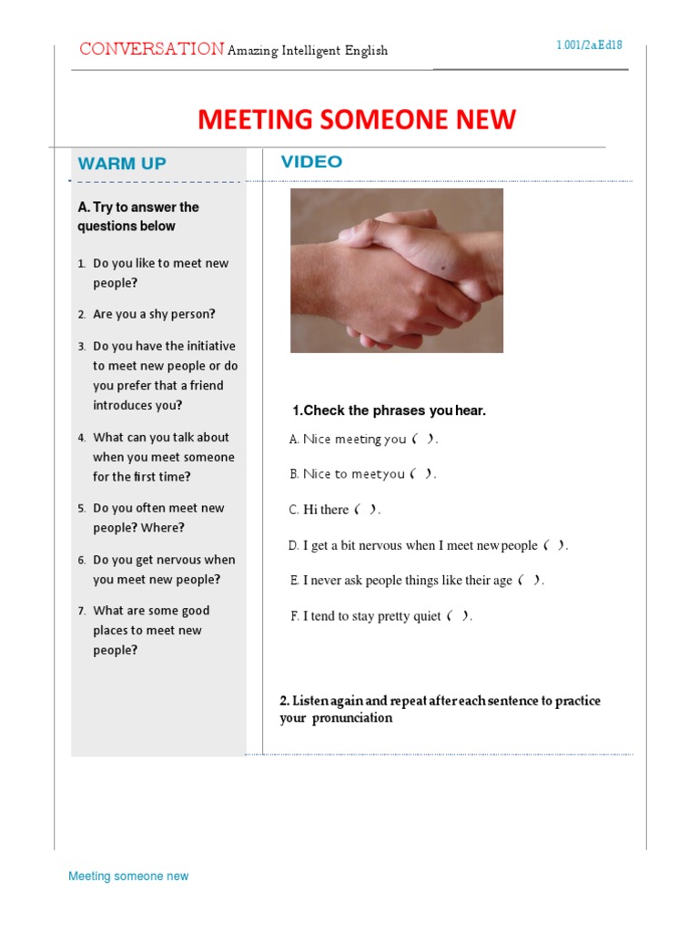 First-Time Meeting Conversation Guide | PDF