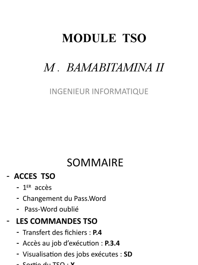 TSO User Guide and Commands Overview | PDF | Computer Architecture ...