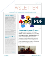 Newsletter Café Laïque #1 Juillet Décembre 2022