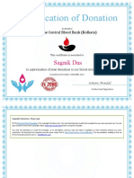 Certificate Appreciation Donation Example 2