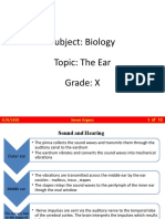 Subject: Biology Topic: The Ear: Sense Organs IC/X/1920 of 12 1
