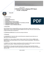 U.S. Navy Office of Naval Intelligence Worldwide Threat to Shipping (WTS) Report, 22 June to 20 July 2022