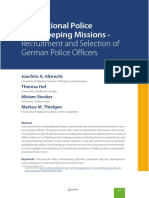 International Police Peacekeeping Missions - : Recruitment and Selection of German Police Officers