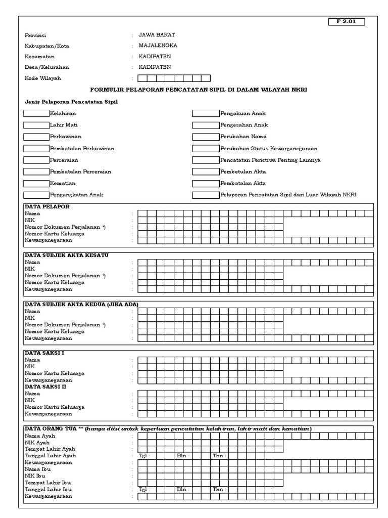 C 01 Form