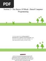 Section 2 - The Basics of Block - Based Computer Programming