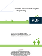 Section 2 - The Basics of Block - Based Computer Programming