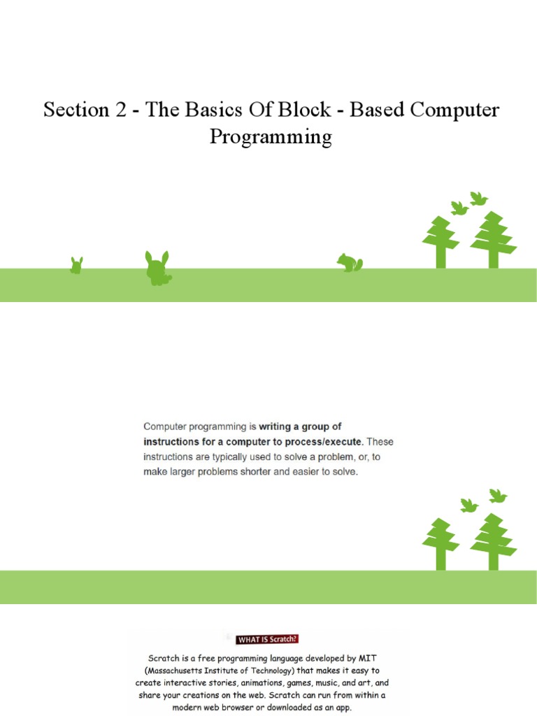 Section 2 - The Basics of Block - Based Computer Programming | Download ...