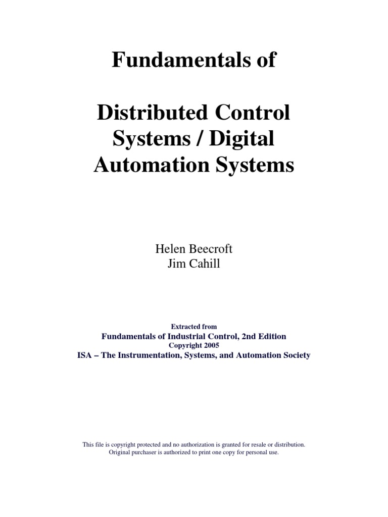 Funds of Distributed Control Systems | PDF | Programmable Logic ...