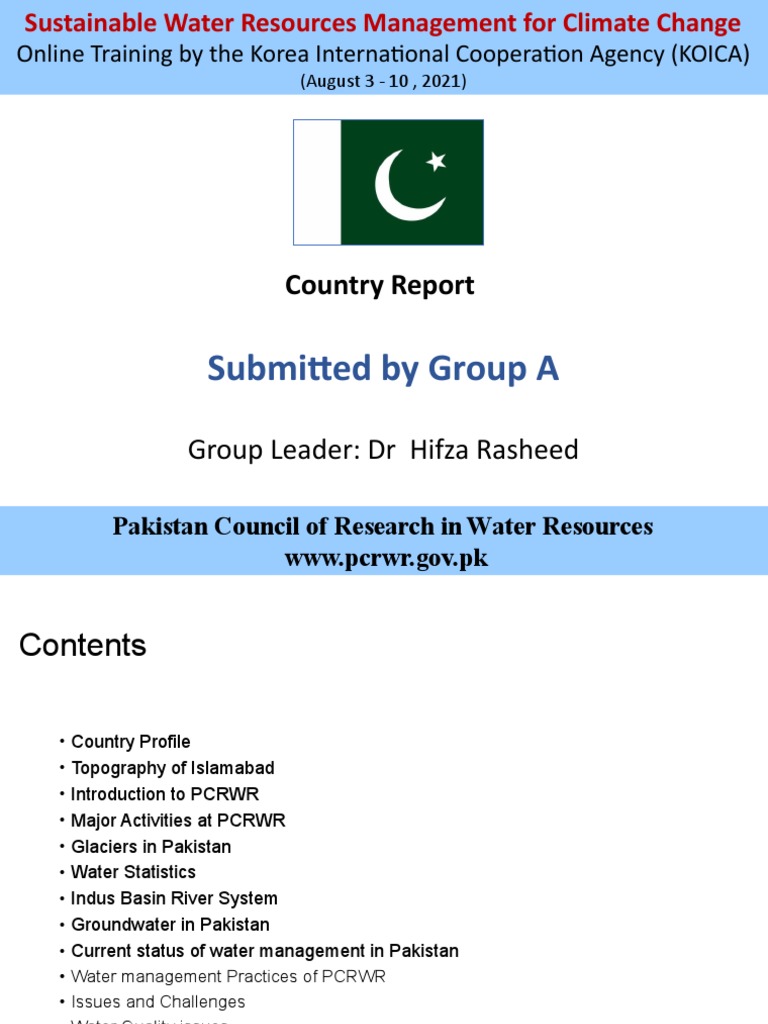 Country Report Pakistan Download Free PDF Groundwater Water