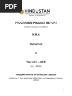 Programme Project Report: (Includes Curriculum and Syllabus)