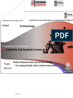 Criminology: Police Science and Law Enforcement