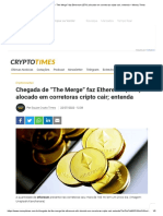 Chegada de “The Merge” faz Ethereum (ETH) alocado em corretoras cripto cair; entenda – Money Times