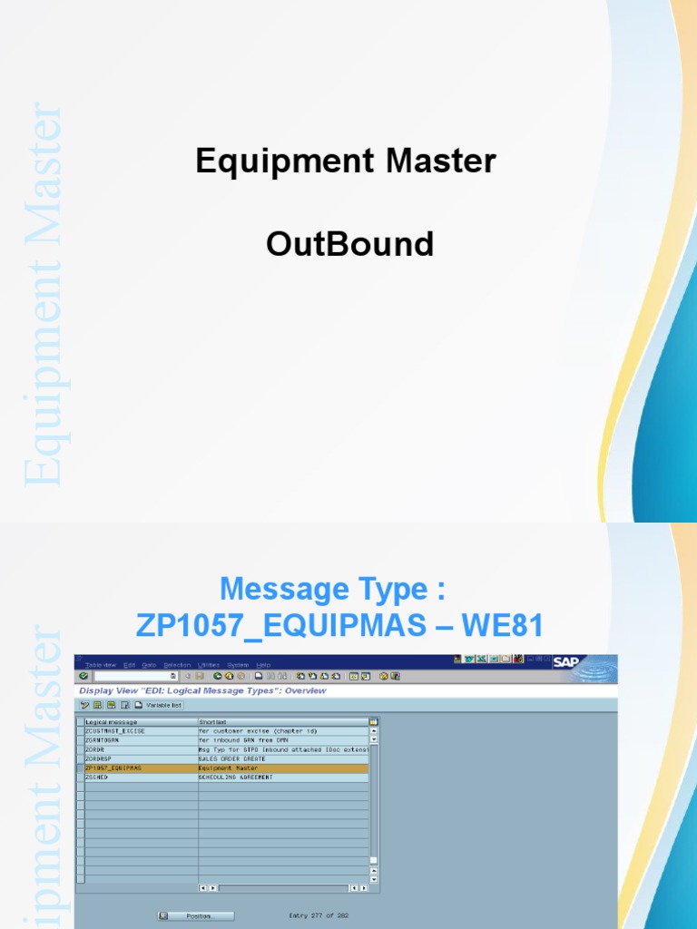 Equipment Master SAP WE81 Overview | PDF | Computing | Computer Programming