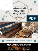 Membangun Habit Tadabbur Al-Quran