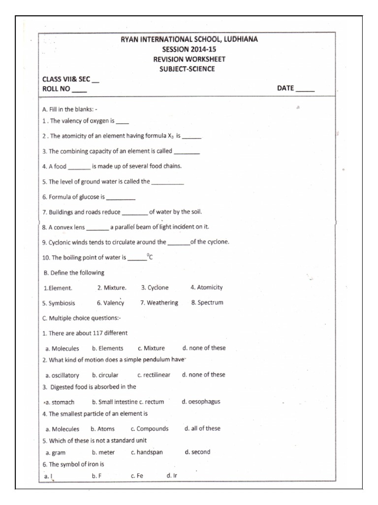 CBSE Class 7 Science - Revision | PDF