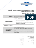 Update of QUALICOAT Specifications 2022 Update Sheet No. 01