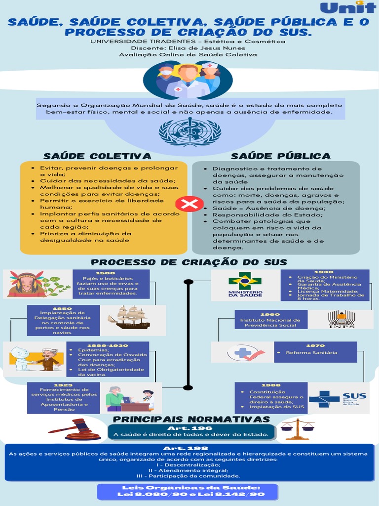 Saúde, Saúde Coletiva, Saúde Pública e o Processo de Criação Do SUS ...