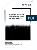 Regulatory Control of Nuclear Facility Valves and Their Actuators
