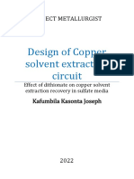 Design of Copper Solvent Extraction Circuit - Effect of Dithionate On Copper Solvent Extraction Recovery