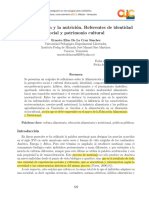 La Alimentacion y La Nutricion. Referentes de Lo Social y Cultural