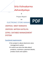 Electronic Store Management System Project Report