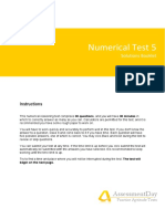 Numerical Test 5: Assessmentday