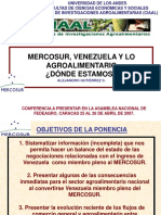 Venezuela y el Mercosur: oportunidades y desafíos agroalimentarios