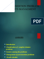 Post Insertion Problem and Its Managment