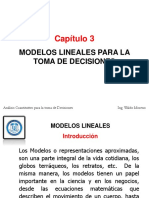 Modelos lineales para análisis punto equilibrio