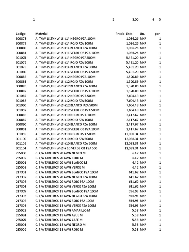 Pricing for THW-LS and THHW-LS Cables | PDF | Rolling Stock | Rail Transport