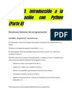 Introducción a Python - Variables, expresiones y estructuras de control