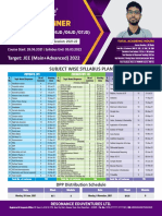 Course Planner: Target: JEE (Main+Advanced) 2022