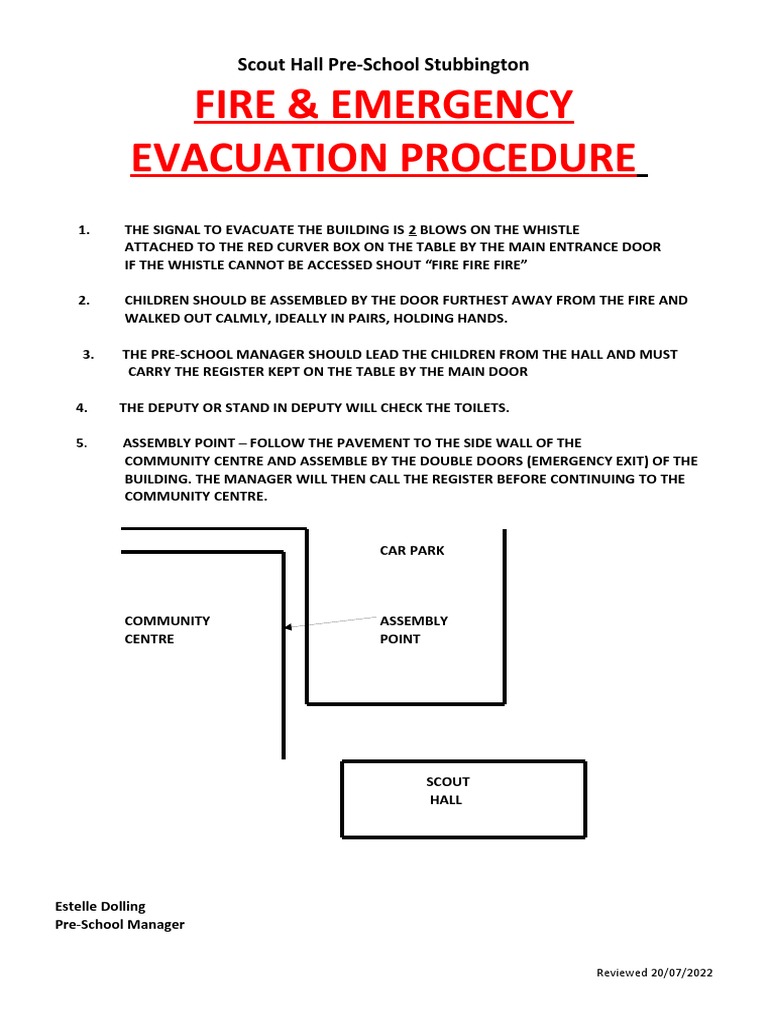 Fire Emergency Evacuation Procedure 2019 | PDF