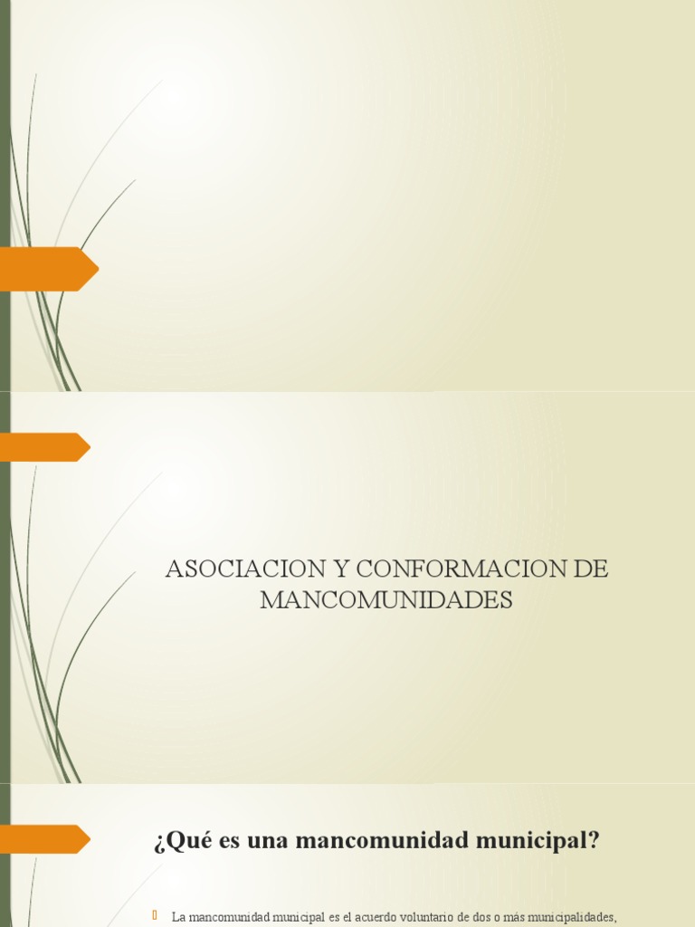 Formación de Mancomunidades Municipales: Pasos para la Constitución ...