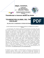 Planeación global del trabajo escolar