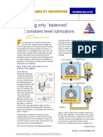 Using Only "Balanced" Constant Level Lubricators: Reliability Advantage